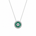 Collar Emerald Halo Diamond