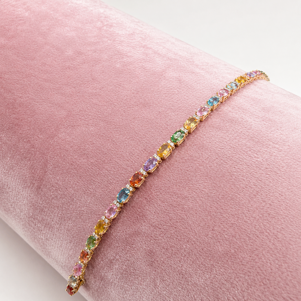 Pulsera Rainbow Sapphire Tennis