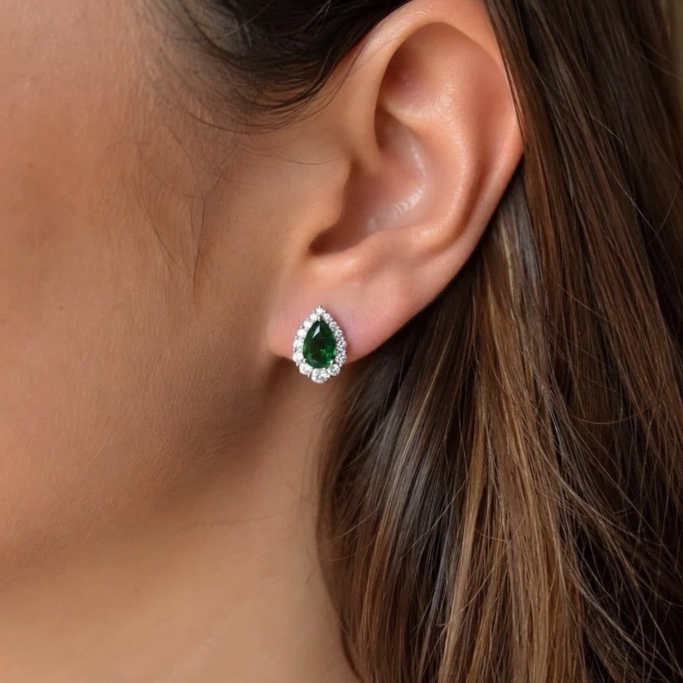 Aretes Pera Halo