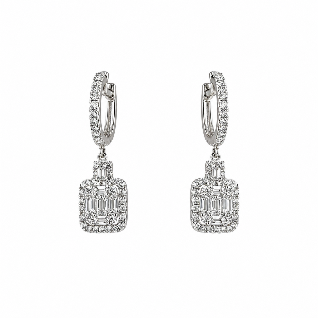 Aretes Drop Diamantes Naturales