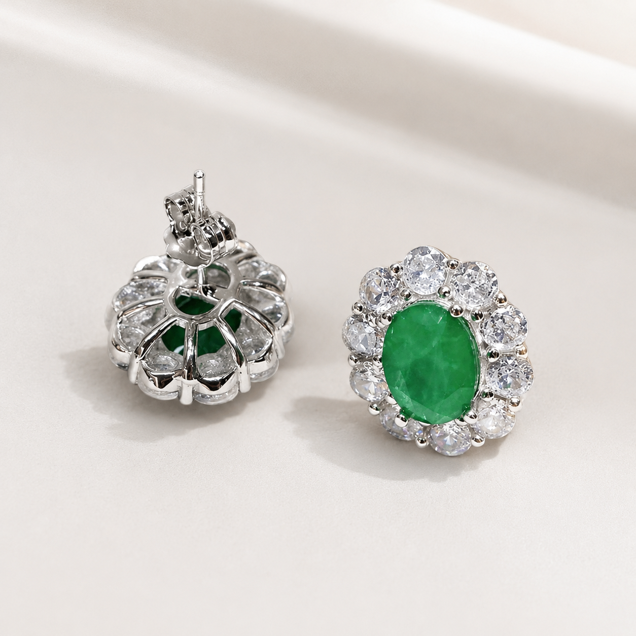 Aretes Halo Oval