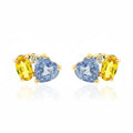 Aretes De Zafiros Y Diamantes Row