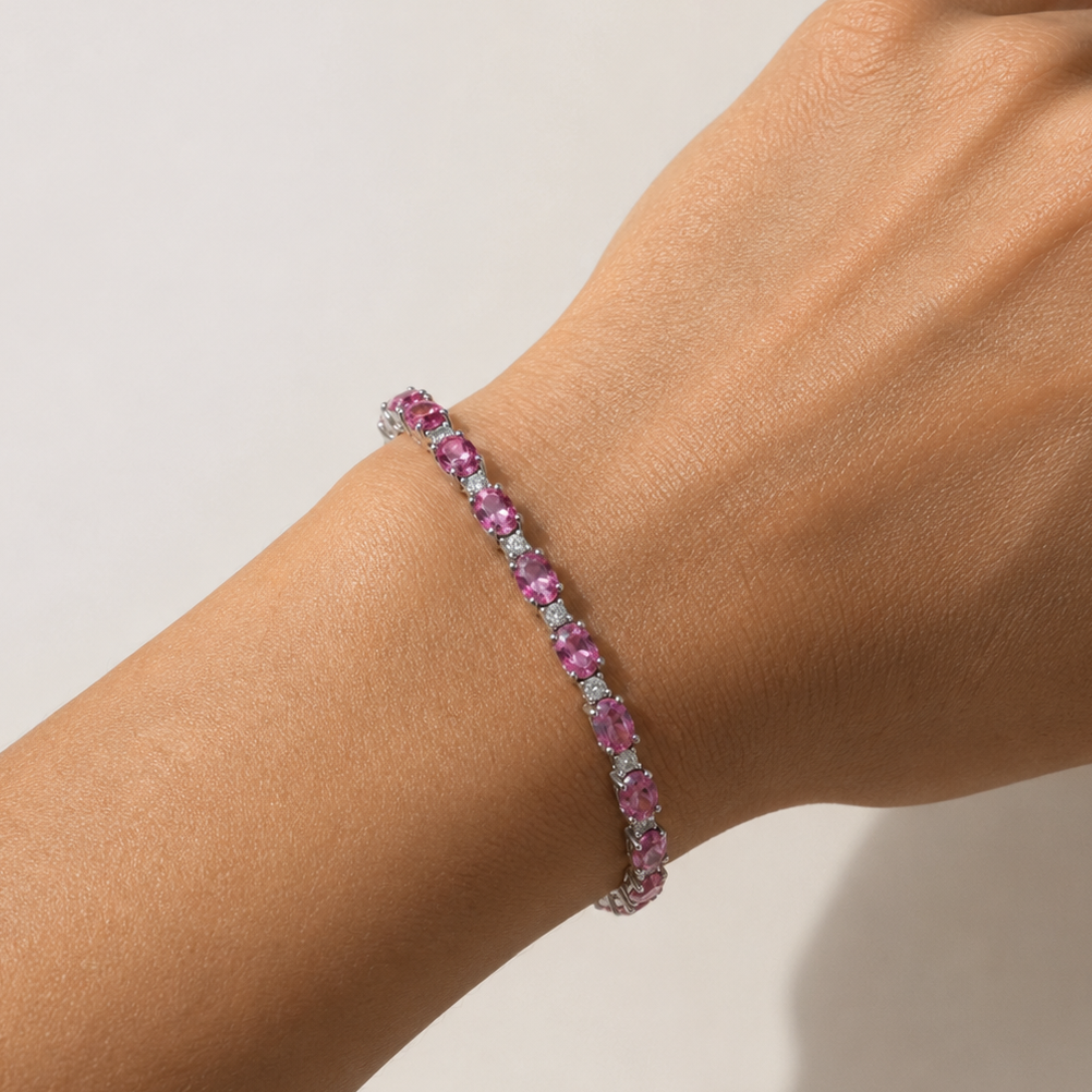 Pulsera Pink Sapphire Tennis