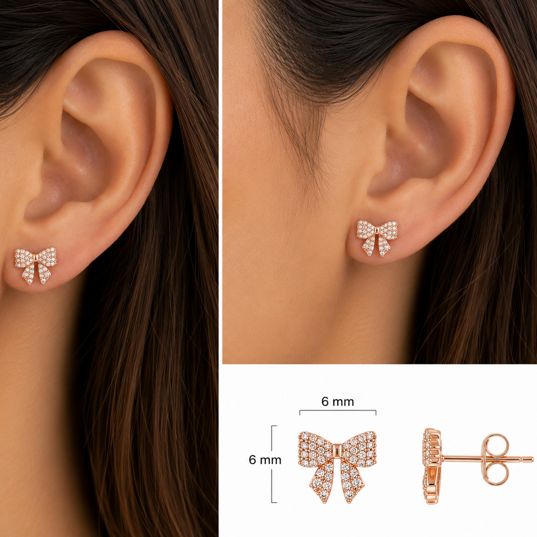 Aretes Bow Pave