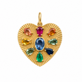 Charm Corazón Rainbow Sapphires